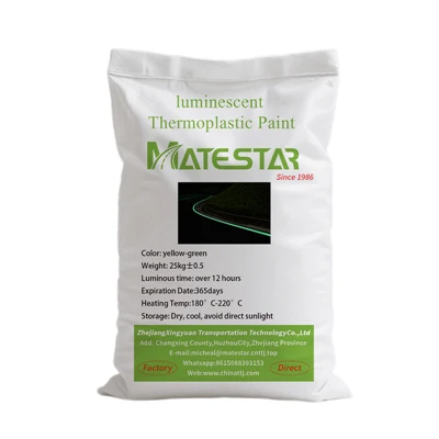 Peinture de marquage routier qui brille dans le noir